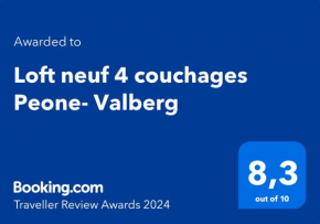 Loft neuf 4 couchages Peone- Valberg